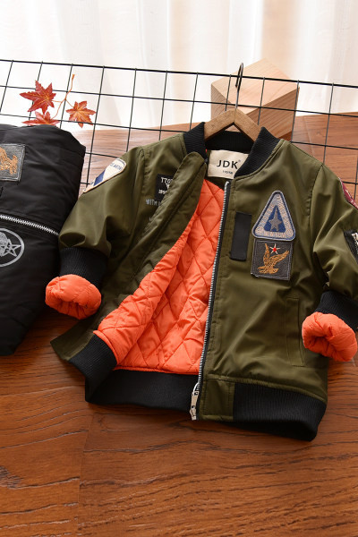 Geaca copii cu imprimeu si buzunar