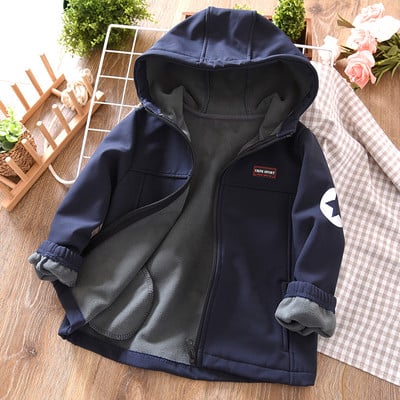 Vaikiška striukė su pamušalu ir gobtuvu