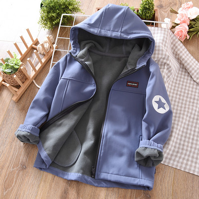 Vaikiška striukė su pamušalu ir gobtuvu