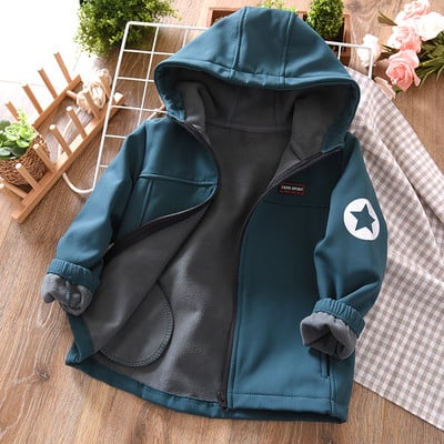 Vaikiška striukė su pamušalu ir gobtuvu