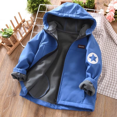 Vaikiška striukė su pamušalu ir gobtuvu