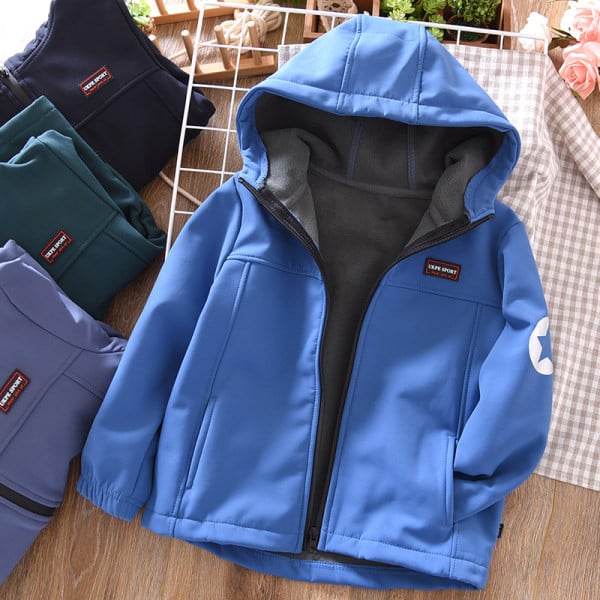 Vaikiška striukė su pamušalu ir gobtuvu