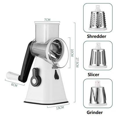 Răzătoare cu role multifuncționale de înaltă calitate Tocător de cartofi Mașină de tăiat legume Mașină de tocat carne de uz casnic Unelte rotative de bucătărie