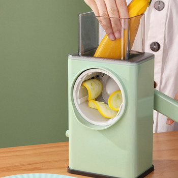 Χειροποίητο τύμπανο κόφτης λαχανικών Πολυλειτουργικό εργαλείο Φρούτα θρυμματιστές πατάτας Κόφτης πατάτας Ατσάλινη λεπίδα Τρίφτης καρότων Gadgets κουζίνας