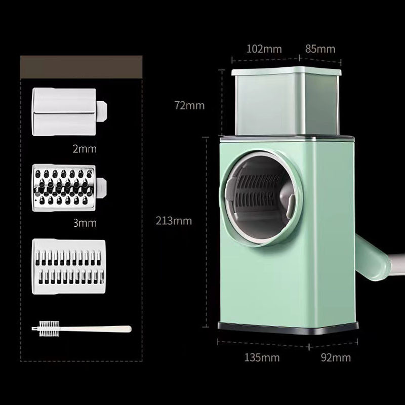 Rankinis būgnas daržovių pjaustytuvas Daugiafunkcis įrankis vaisiams smulkintuvas Bulvių pjaustyklės plieninis morkų trintuvas Virtuvės prietaisai