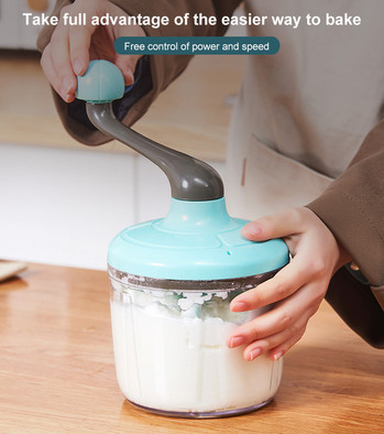 2021 New Cream Beater Manual Household Ημιαυτόματο Egg Beater Cream Whisk Hand Stirring Cream Butter Mixer Kitchen Baking