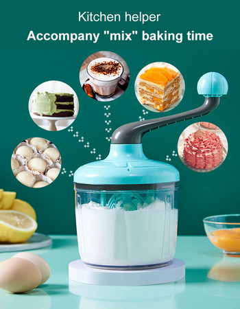 2021 New Cream Beater Manual Household Ημιαυτόματο Egg Beater Cream Whisk Hand Stirring Cream Butter Mixer Kitchen Baking