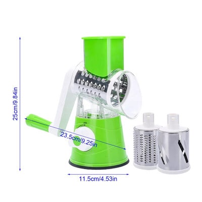 Rezač povrća Ručni Kuhinjski alati za voće Ribelica Sjeckalica za povrće 3 u 1 Okrugli rezač Krumpir Mrkva Spiralizer Kućni gadget