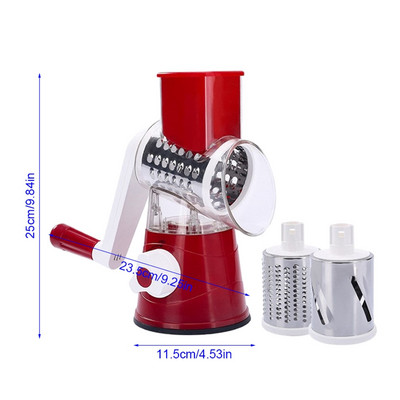 Rezač povrća Ručni Kuhinjski alati za voće Ribelica Sjeckalica za povrće 3 u 1 Okrugli rezač Krumpir Mrkva Spiralizer Kućni gadget