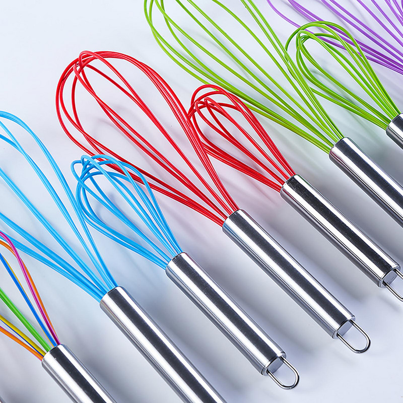 3 vnt virtuvės silikono įrankių gėrimų šluotelės maišytuvas neslystantis, lengvai valomas kiaušinių plakiklis pieno putų plakiklis, specialus virtuvės indas