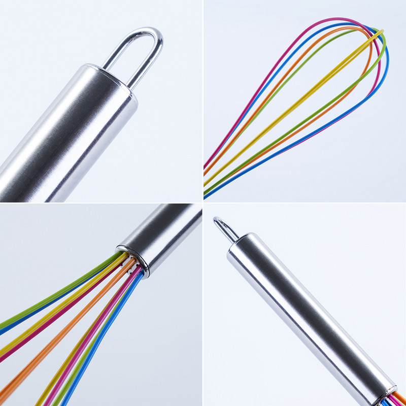 3 vnt virtuvės silikono įrankių gėrimų šluotelės maišytuvas neslystantis, lengvai valomas kiaušinių plakiklis pieno putų plakiklis, specialus virtuvės indas