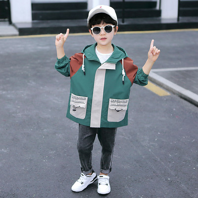 Gyermek kapucnis kabát fűzős