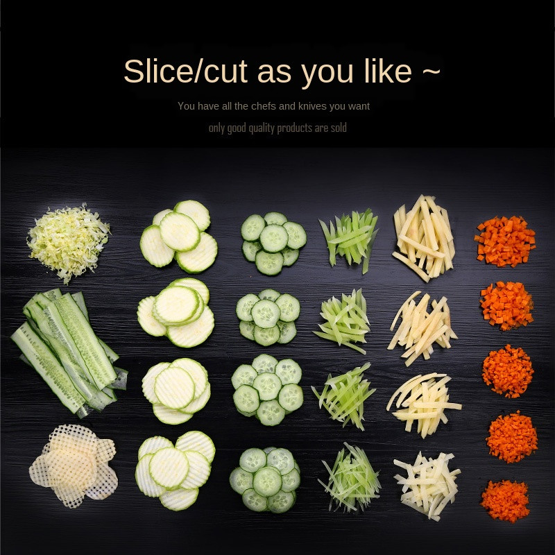 Podesivi višenamjenski rezač povrća od nehrđajućeg čelika Kuhinjski pribor Rezač isjeckanog povrća Ribelica za krumpir