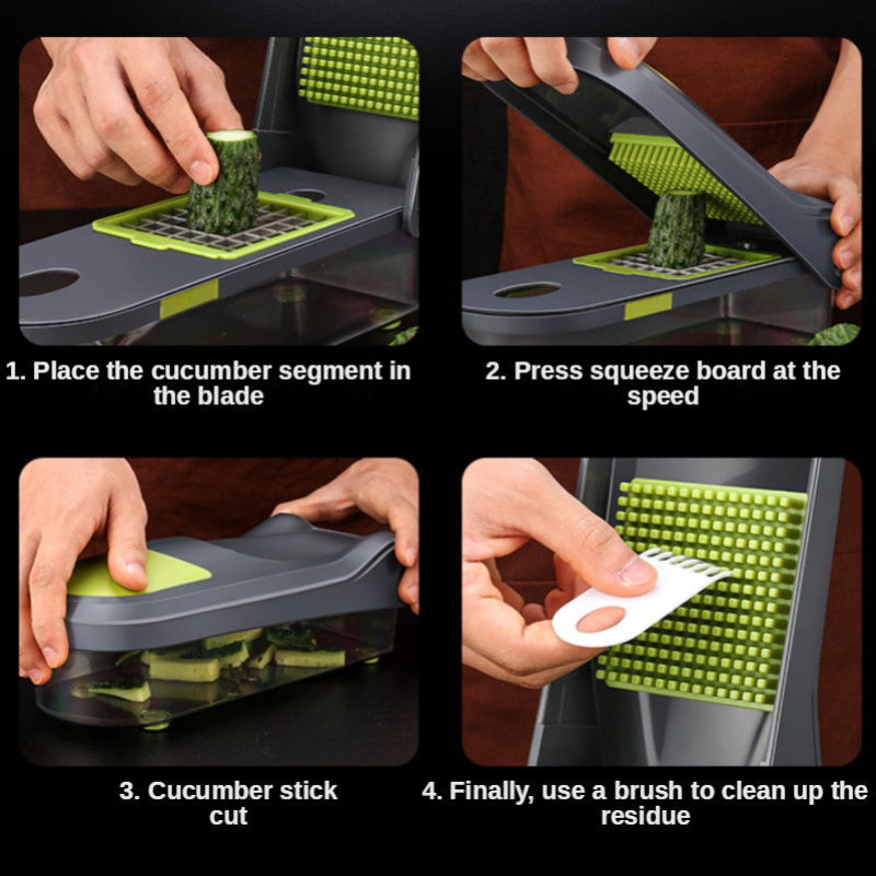 CUGF Kuhinjski pribor Višenamjenski rezač povrća Rezač voća Ribelica Sjeckalice cocina accesorios de cocina