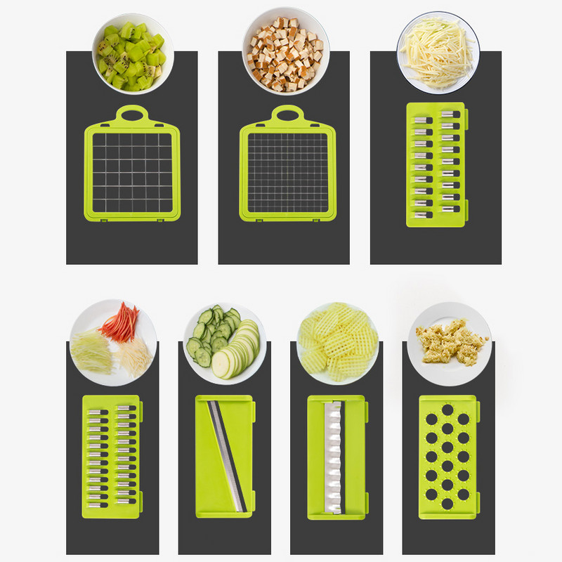 Tăiător de legume Tăiător de mandolină multifuncțional Mașină de tăiat fructe Cartofi Răzătoare de morcovi Accesorii de bucătărie Instrument de bucătărie