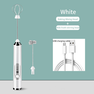 Spumator de lapte electric Aparat de spumare Batător de ouă Spumant portabil fără fir Blender înalt Mini mixer portabil de cafea Bate unelte de bucătărie
