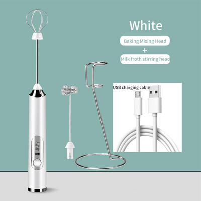 Spumator de lapte electric Aparat de spumare Batător de ouă Spumant portabil fără fir Blender înalt Mini mixer portabil de cafea Bate unelte de bucătărie