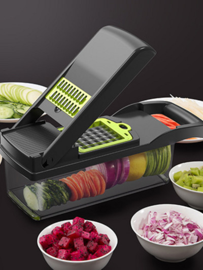 Sjeckalica za povrće Rezač za mandoline s velikim spremnikom Spiralizator Rezač za povrće Rezač za krumpir Rende za mrkvu Kuhinjski pribor