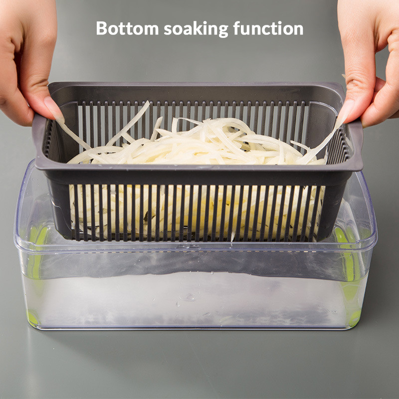 Sjeckalica za povrće Rezač za mandoline s velikim spremnikom Spiralizator Rezač za povrće Rezač za krumpir Rende za mrkvu Kuhinjski pribor