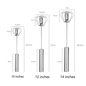1 τεμ. Ημιαυτόματο χτύπημα αυγών, τύπου ώθησης, σαντιγί, ψήσιμο στο σπίτι, χειροκίνητη μπάρα ανάδευσης, αυτογυρισμένο σύρμα Αξεσουάρ κουζίνας