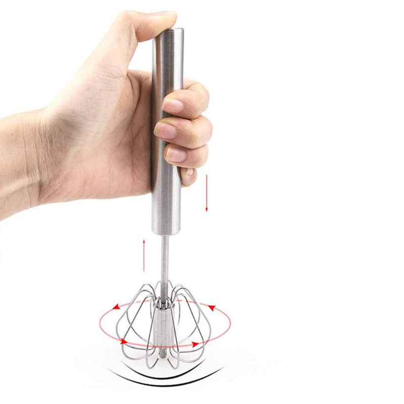 1 buc Batător de ouă semi-automat, tip împingere, smântână de ouă, coacere acasă, bară de amestecare manuală, tel cu rotire automată, accesorii de bucătărie