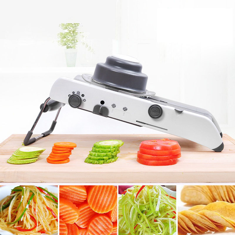 Accesorii de bucătărie Tăiător de mandolină Tăiător manual de legume Mașină de curățat fructe Lame din oțel inoxidabil pentru răzătoarea de cartofi și morcovi