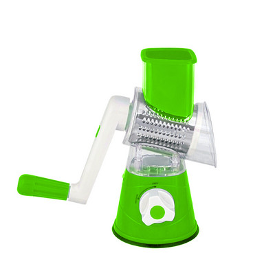 Tăiător de legume de culoare aleatorie Tăiător rotund de mandolină Răzătoare de cartofi Răzătoare de morcovi Lame de tocator din oțel inoxidabil Instrument de bucătărie