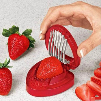 Μαχαίρι κοπής φράουλας Εργαλείο σκάλισμα φρούτων από ανοξείδωτο ατσάλι Μαχαίρι κοπής σε φέτες Μαχαίρι κοπής Μίσχος φορητό Gadget κουζίνας