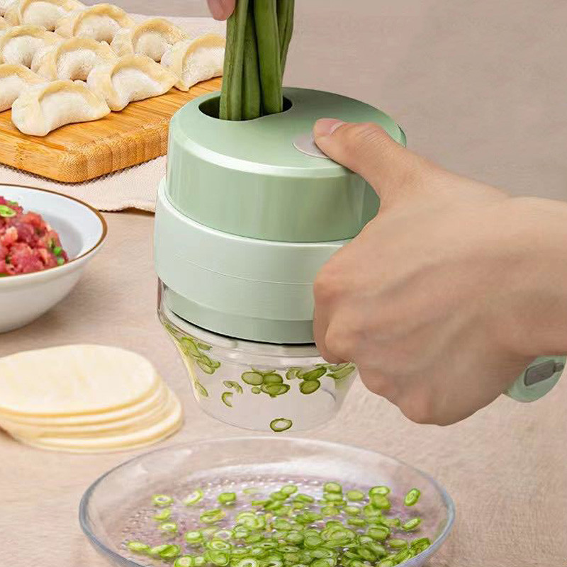 1 set električni praktični nož za luk, đumbir, češnjak, rezač povrća, mljevenje začina, gnječilica za hranu, kućni višenamjenski stroj za kuhanje