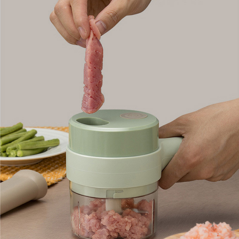 1 set električni praktični nož za luk, đumbir, češnjak, rezač povrća, mljevenje začina, gnječilica za hranu, kućni višenamjenski stroj za kuhanje