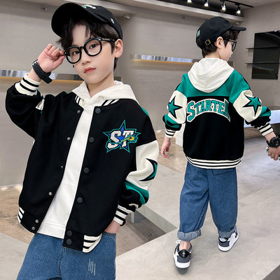 Dječja sportska jakna za dječake - s kapuljačom