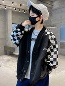 Jarná bunda pre chlapca s potlačou a zapínaním na gombíky