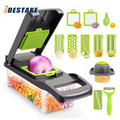 Tăiător de legume multifuncțional 7 în 1, răzătoare pentru cartofi, pentru morcovi, pentru bucătărie, pentru fructe, pentru tăiat usturoi, pentru tocat ceapă, vase de gătit