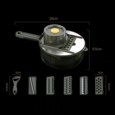 Tăiător de legume multifuncțional 5 în 1 Răzătoare Tăiător de tăiat Tocător de tăiat Morcovi Fructe Gadgets Instrumente de tăiat legume