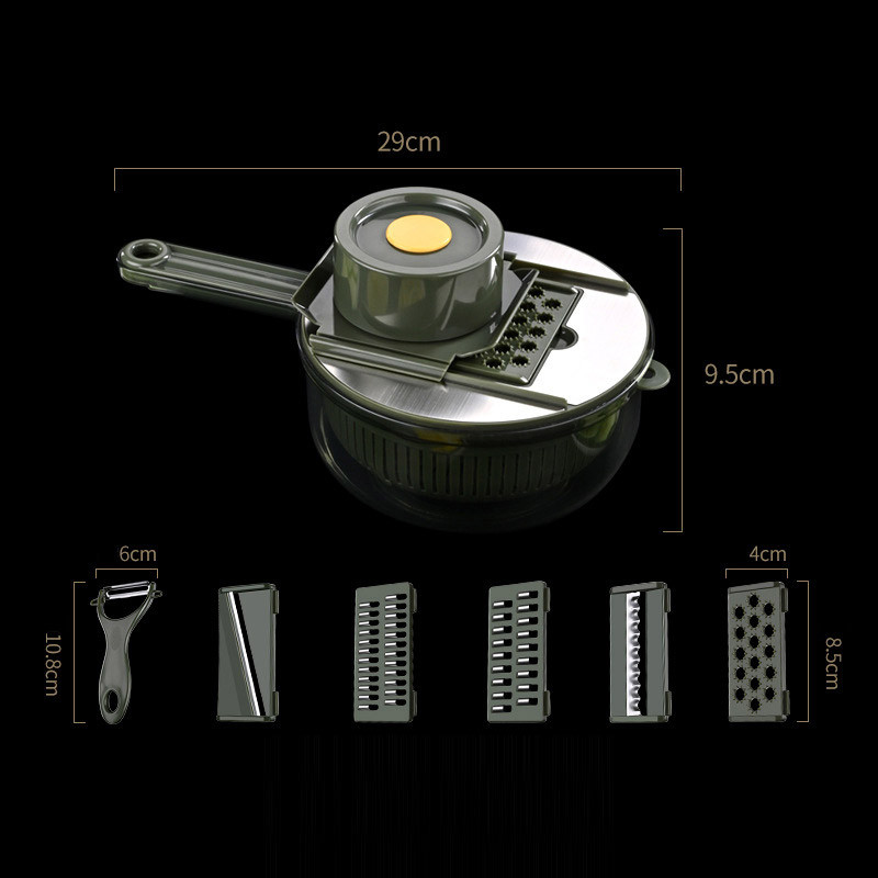 Tăiător de legume multifuncțional 5 în 1 Răzătoare Tăiător de tăiat Tocător de tăiat Morcovi Fructe Gadgets Instrumente de tăiat legume