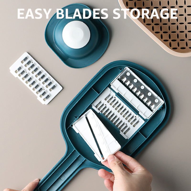 Multifuncțional Cartofi Morcovi Castraveți Mandolină Tăiător Răzătoare Tocător cu Filtru/Bucătărie Fructe și Legume Instrumente