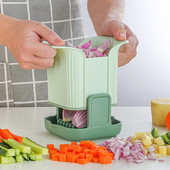 Nou instrument multifuncțional de tăiat legume morcovi, cartofi, ceapă, cubulețe, dispozitiv portabil de tăiat legume cu presiune manuală, accesorii de bucătărie