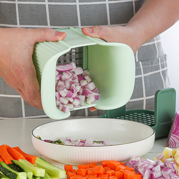 Νέο πολυλειτουργικό εργαλείο κοπής λαχανικών καρότων πατάτας κρεμμυδιού φορητό εργαλείο κοπής λαχανικών με πίεση χεριών Αξεσουάρ κουζίνας