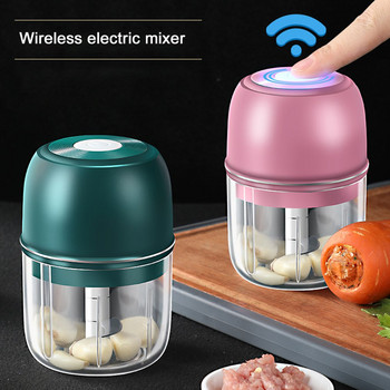 Мини електрическа кълцачка за чесън, месомелачка, USB машина за смачкване на чесън, здрава, издръжлива, натрошен джинджифил, трошачка за зеленчуци Кухненски инструмент