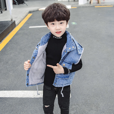 Dječji traper prsluk s postavom