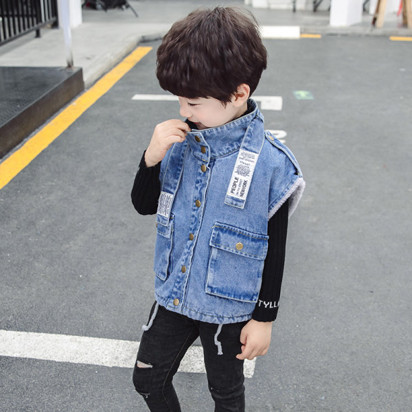 Dječji traper prsluk s postavom