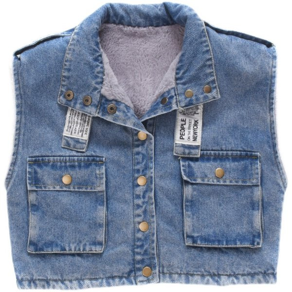 Dječji traper prsluk s postavom