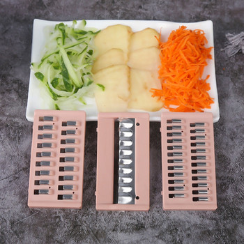 Многофункционална резачка за зеленчуци Ножове за нарязване Резачка Шредер Белачка за картофи Ренде за сирене Дренаж Чопър Кухненски инструмент