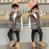 Vesta pentru copii model nou cu buzunare - doua fete