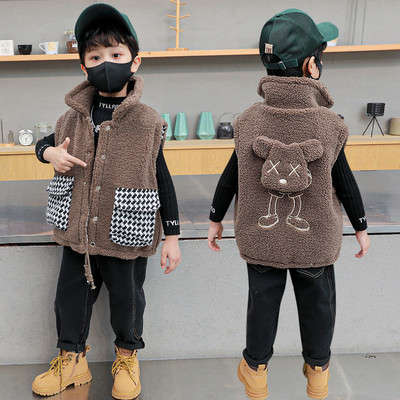 Vesta pentru copii model nou cu buzunare - doua fete