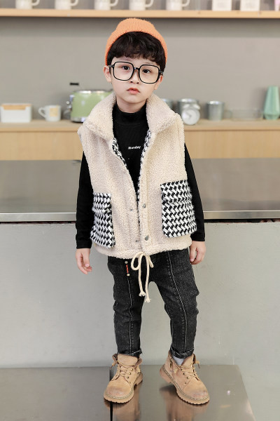 Vesta pentru copii model nou cu buzunare - doua fete