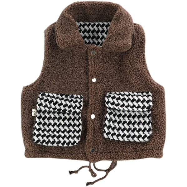 Vesta pentru copii model nou cu buzunare - doua fete