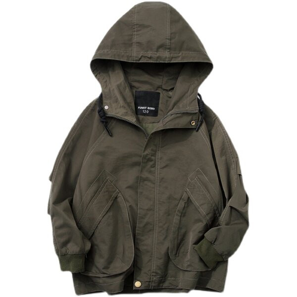 Vaikiška laisvalaikio striukė su gobtuvu su raišteliais