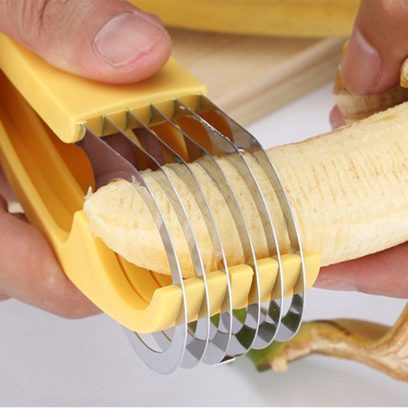 Rezač za voće Rezač za banane Kuhinjski dodaci Rezač za banane od nehrđajućeg čelika Set kuhinjskih naprava Naprave za dom Cozinha