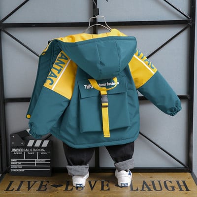 Casual παιδικό μπουφάν με κουκούλα για αγόρια